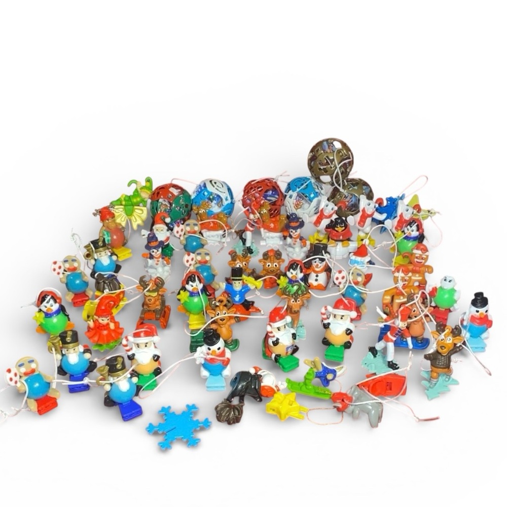 50+ Lot of Kinder Joy Christmas Edition Figures Ornaments Chocolate Egg Surprise
